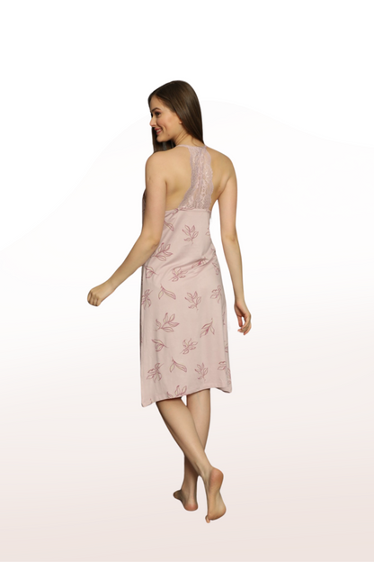 Willow Pattern Strap Lace Nightgown: Elegant and Comfortable Sleep Experience